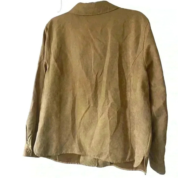 Studio Works Women's XL Brown Button-Down Jacket Long Sleeve - Picture 6 of 8